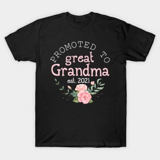 Promoted To Grandma Est 2021 Time Grandma T-Shirt